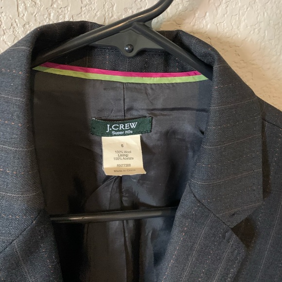 J Crew Pinstripe Blazer Size 6 - Picture 5 of 6